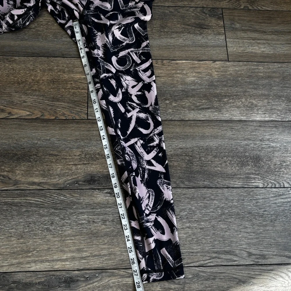 Lululemon Wunder Under High Rise Tight Leggings Graffiti Pop Navy Sz 6
